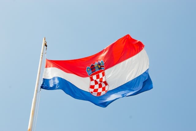 Croatian flag at community event